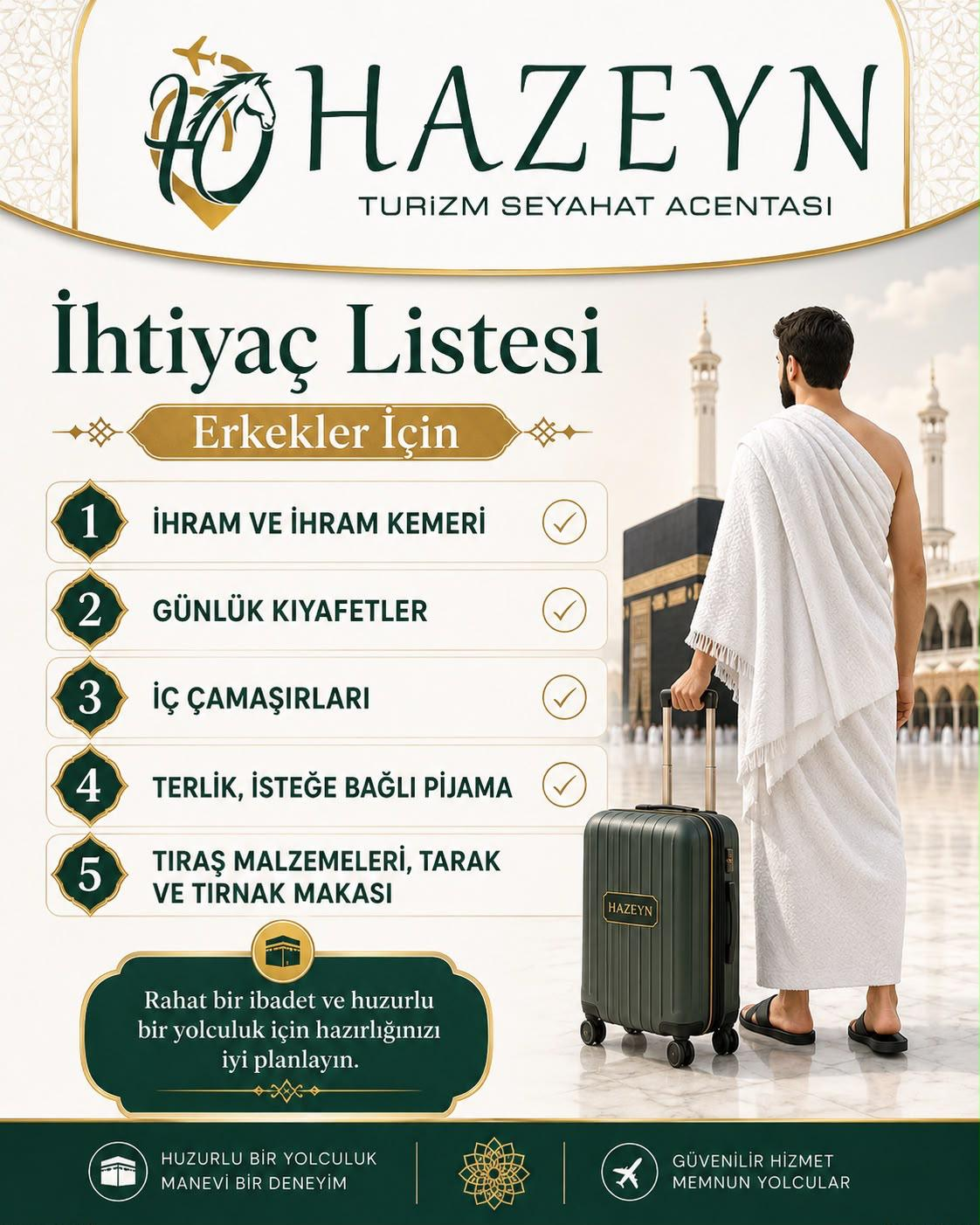 Erkekler için ihtiyaç listesi
