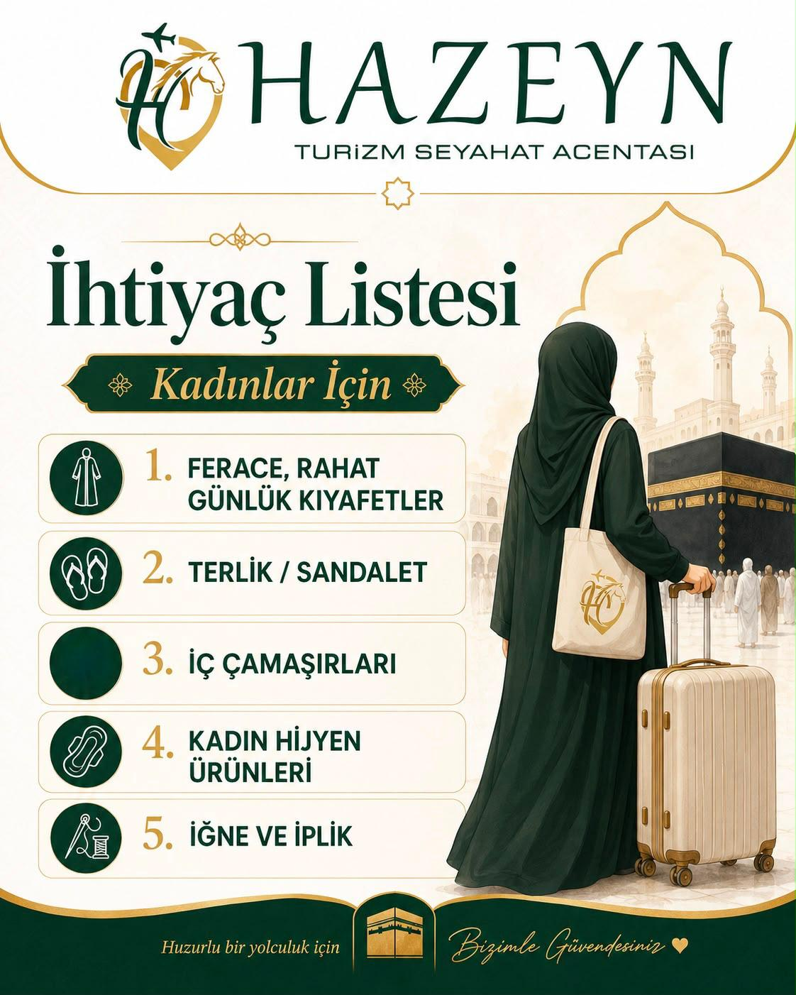 Kadınlar için ihtiyaç listesi